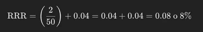 fórmula para calcular la tasa de rentabilidad exigida en numeros