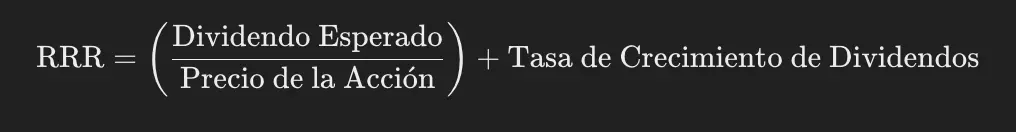 fórmula para calcular la tasa de rentabilidad exigida