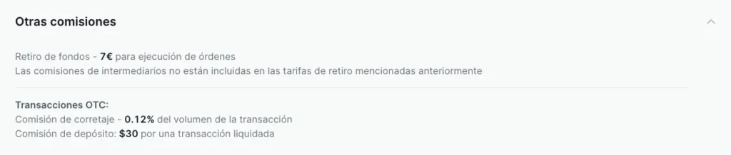 otras comisiones en freedom 24