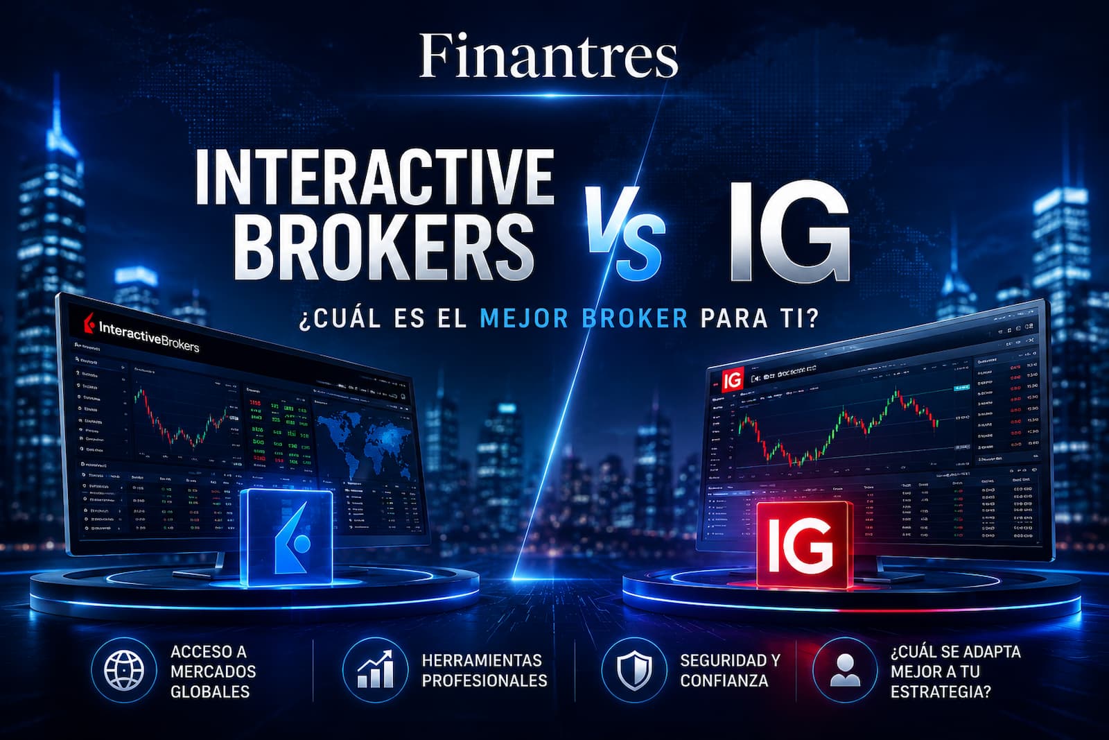 Interactive Brokers vs IG: ¿cuál es mejor para invertir o hacer trading?