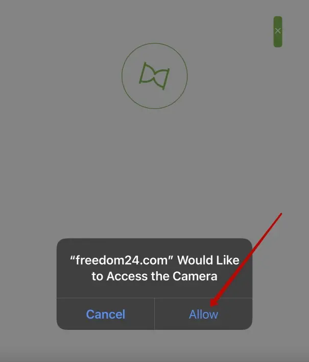 permitir camara en proceso abrir cuenta en freedom24