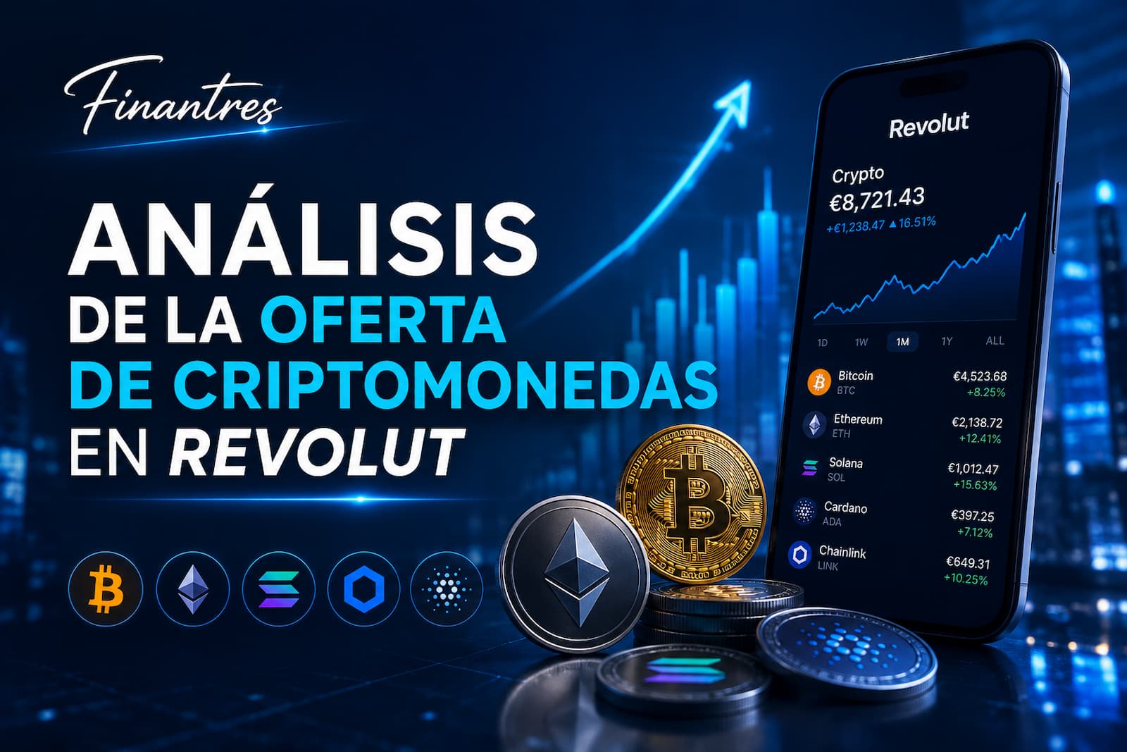 Análisis de la oferta de criptomonedas en Revolut