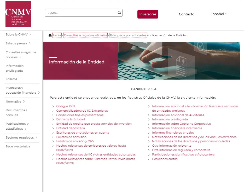 bankinter y la cnmv