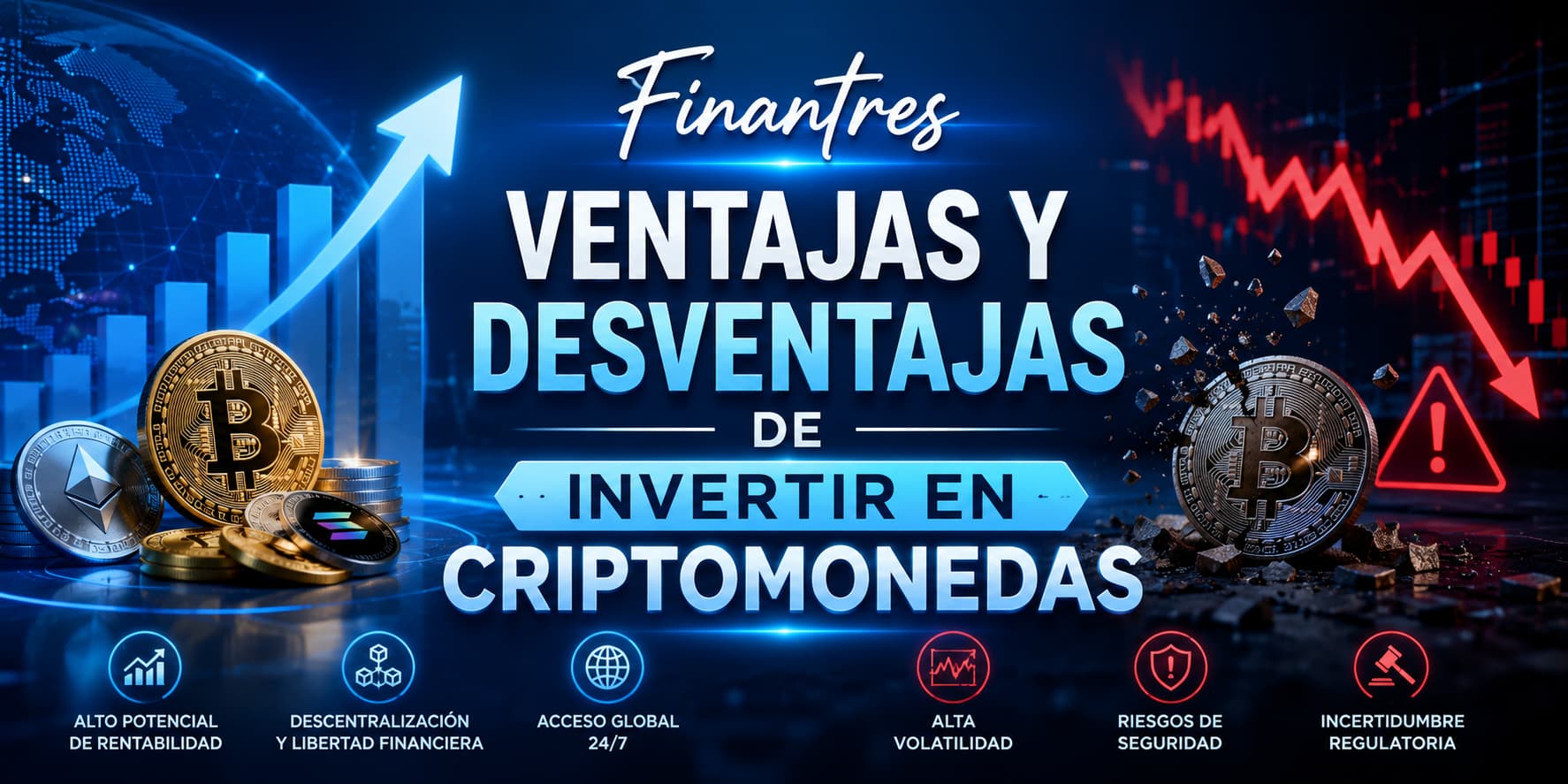 Ventajas y desventajas de invertir en criptomonedas