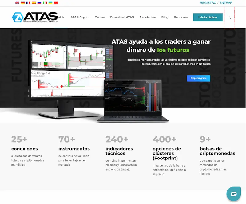 ATAS opiniones de la plataforma de trading