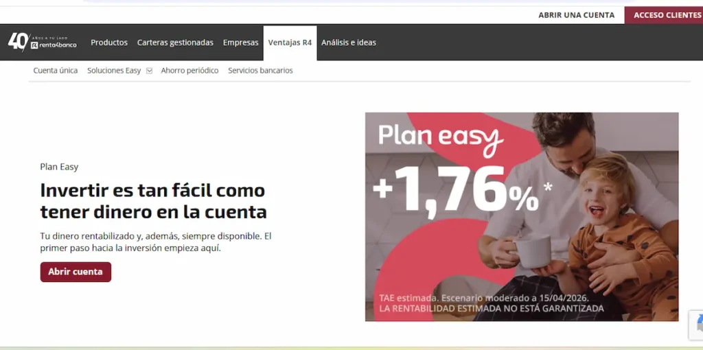 Cuenta remunerada Renta 4