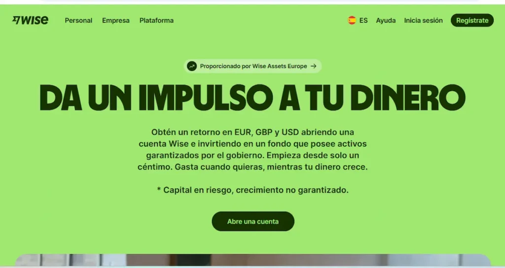 Cuenta remunerada Wise