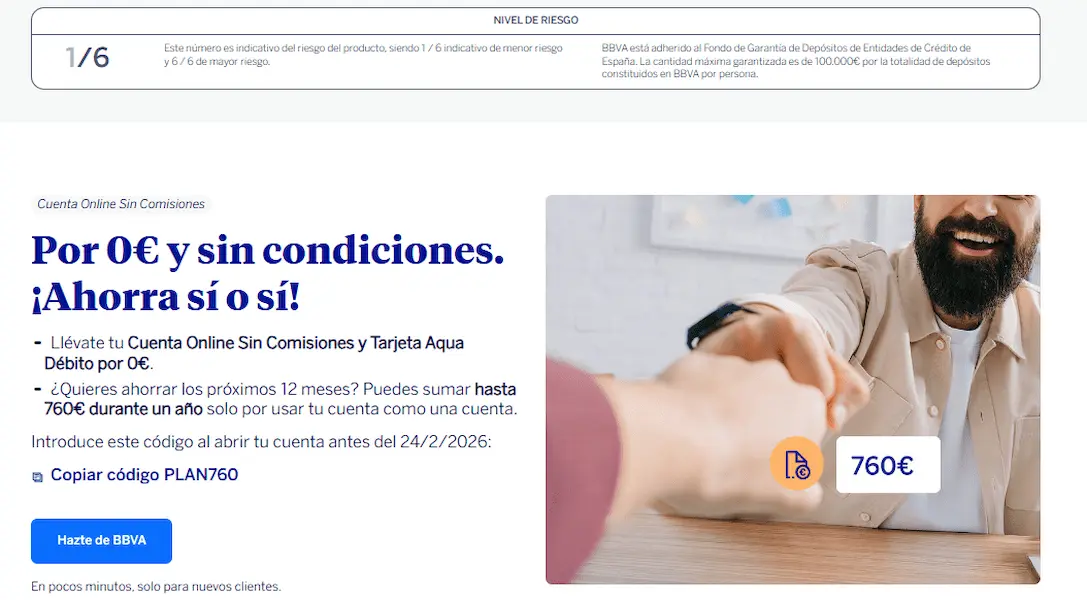 Cuenta Online Sin Comisiones BBVA