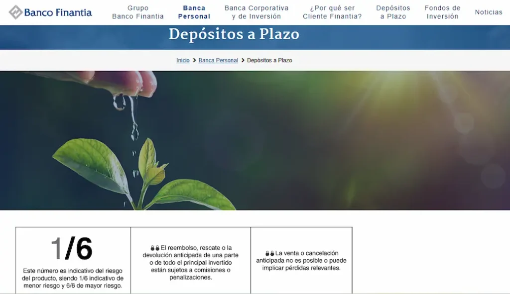 Productos Banco Finantia