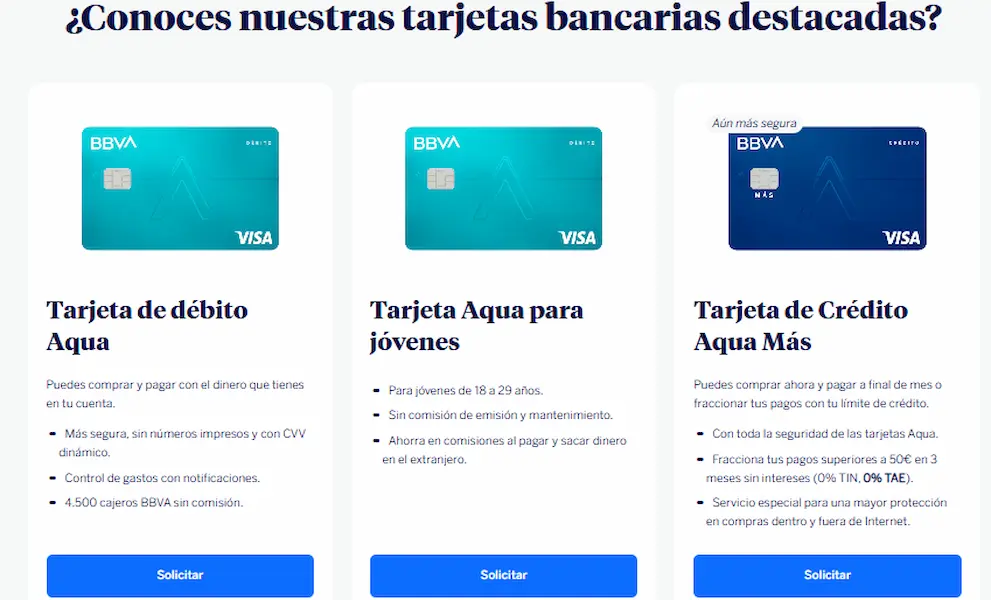 Tarjetas BBVA