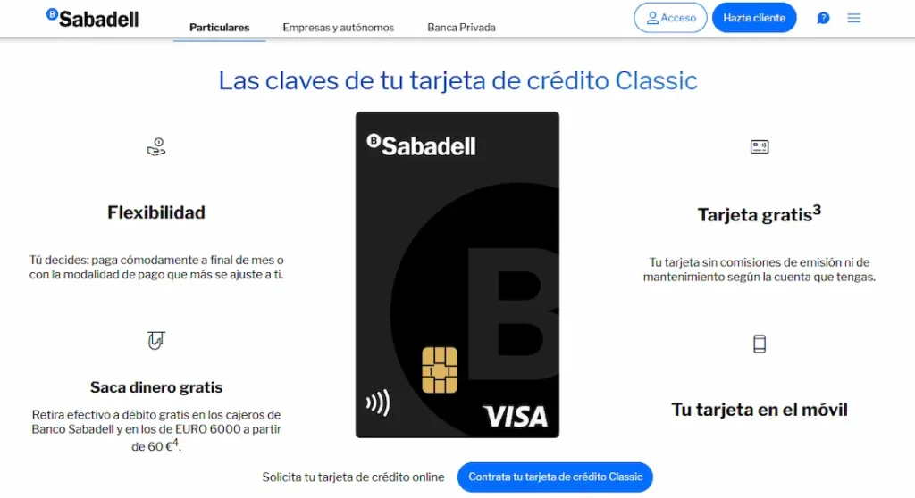 Tarjetas Banco Sabadell