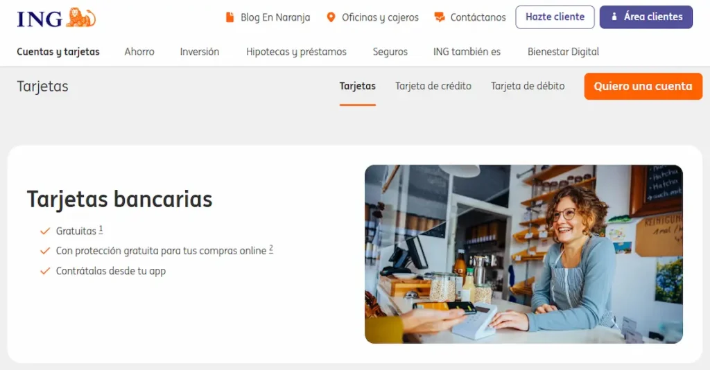 Tarjetas ING