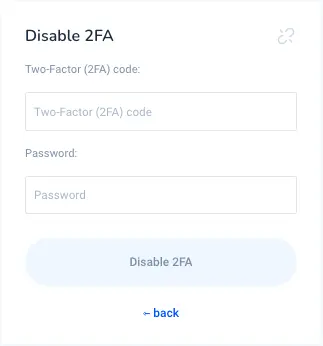desactiva 2fa de bitvavo