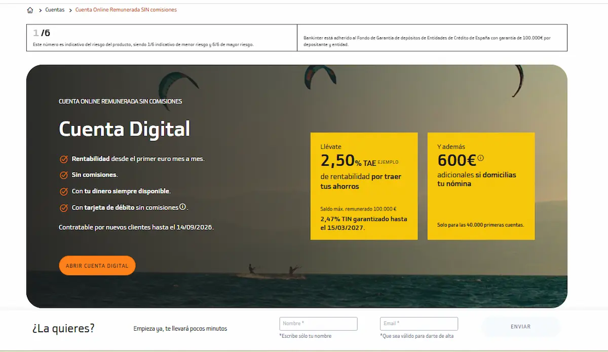 Cuenta Digital de Bankinter