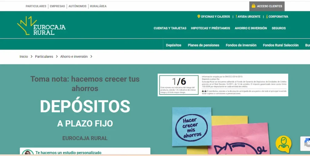 Depósitos EuroCaja Rural