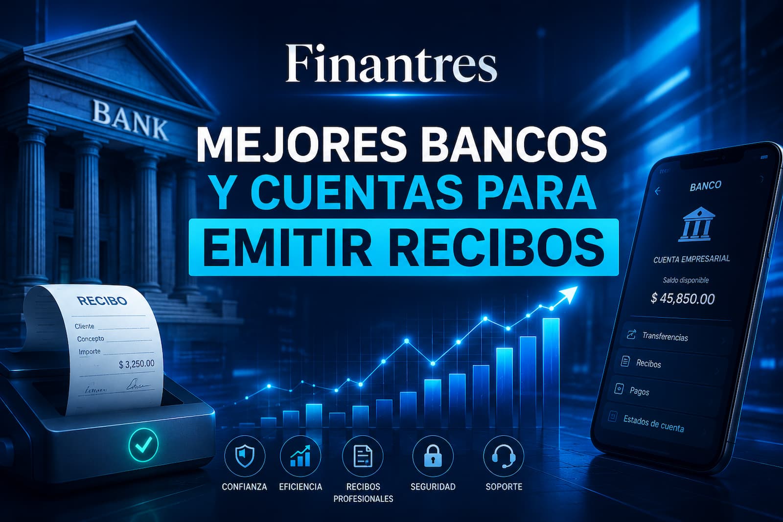 Mejores bancos y cuentas para emitir recibos