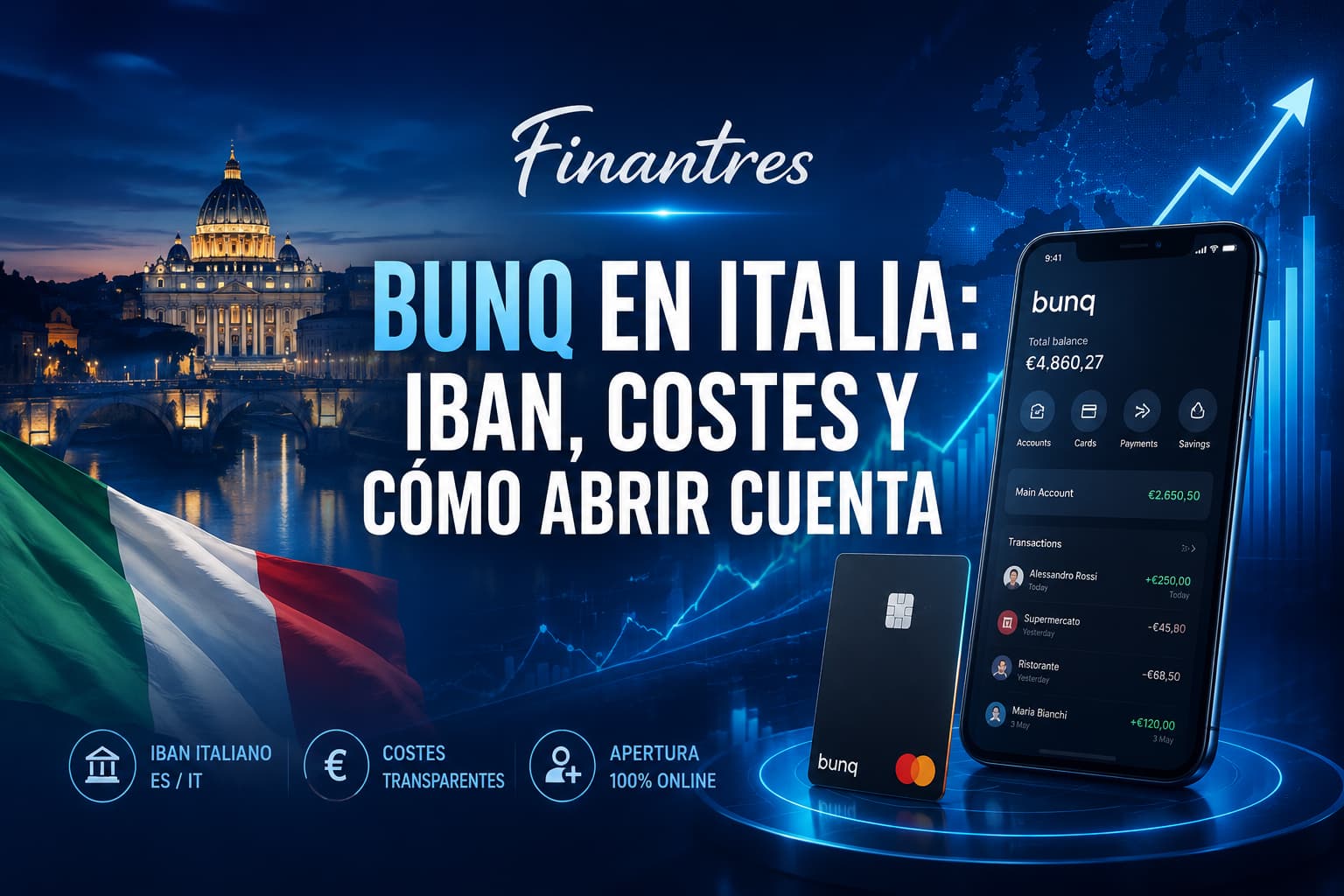 bunq en Italia: cómo funciona, IBAN italiano y si merece la pena