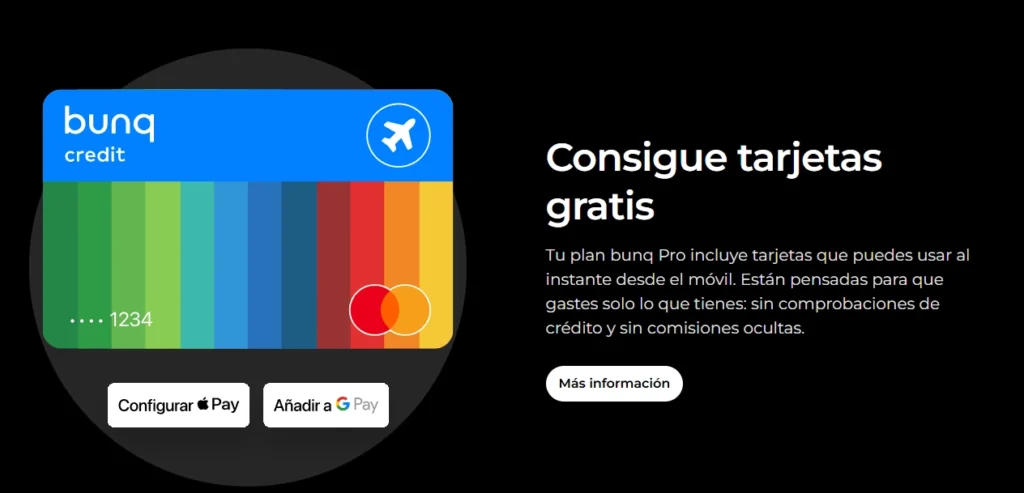 bunq estudiantes tarjetas