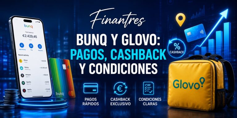 bunq y Glovo pagos cashback y condiciones
