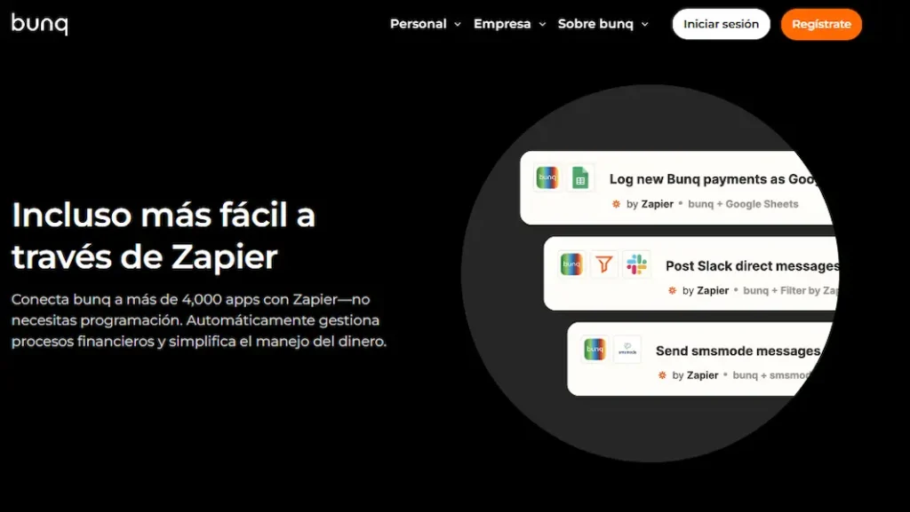 bunq y Zapier