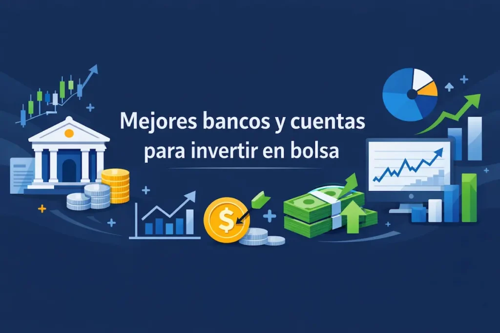 Mejores bancos y cuentas para invertir en bolsa
