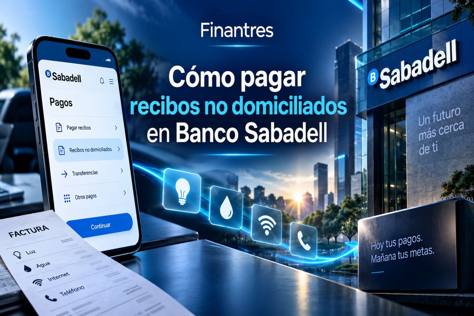 Cómo pagar recibos no domiciliados en Banco Sabadell: online, cajero y horario