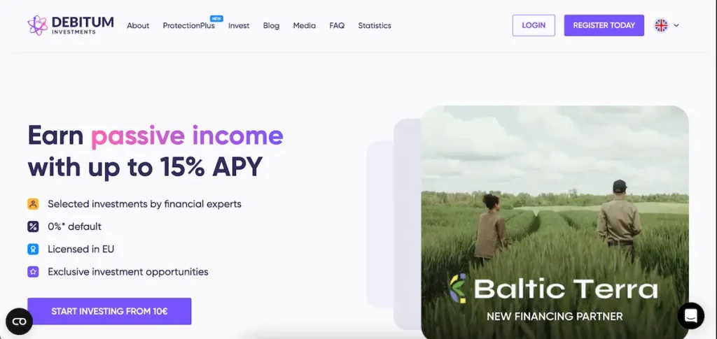 Debitum Investments — plataforma de préstamos P2P P2B regulada en Europa