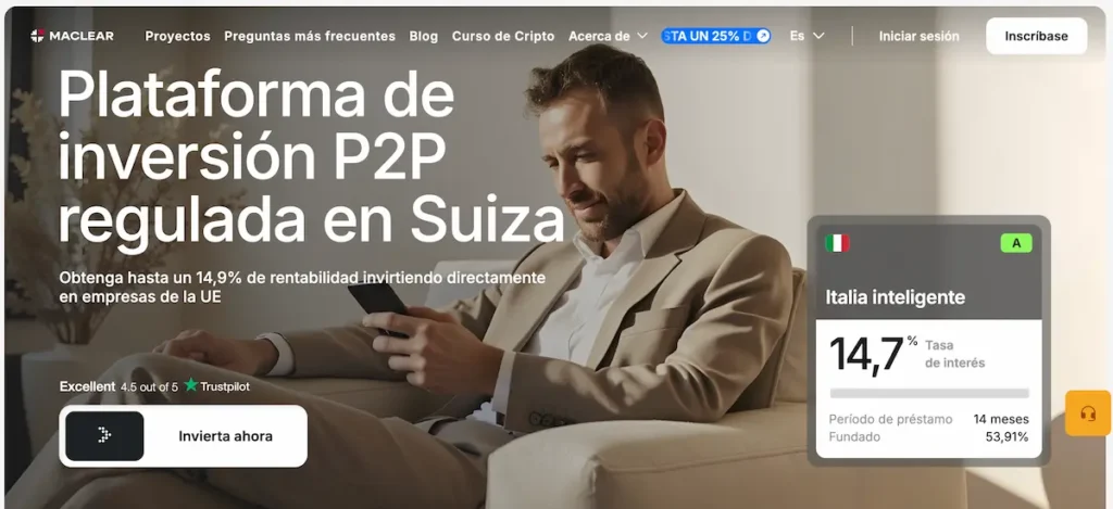 Maclear — plataforma de préstamos P2P regulada en Suiza