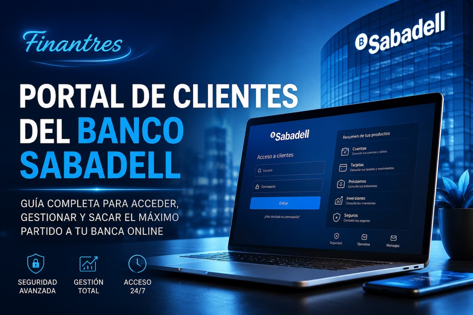 Portal de clientes del Banco Sabadell