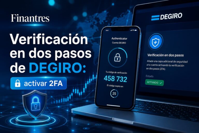 Verificación en dos pasos de DEGIRO activar 2FA