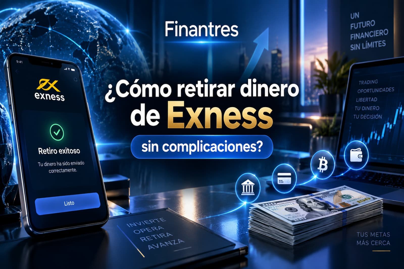 ¿Cómo retirar dinero de Exness sin complicaciones
