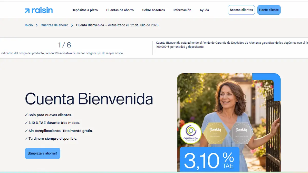 Cuenta Bienvenida Raisin