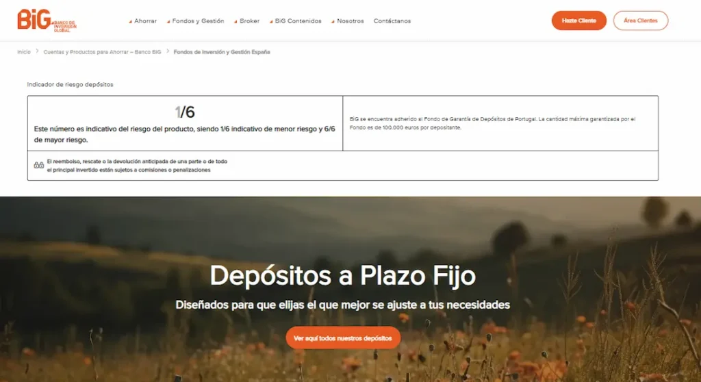 Depósitos Banco BIG