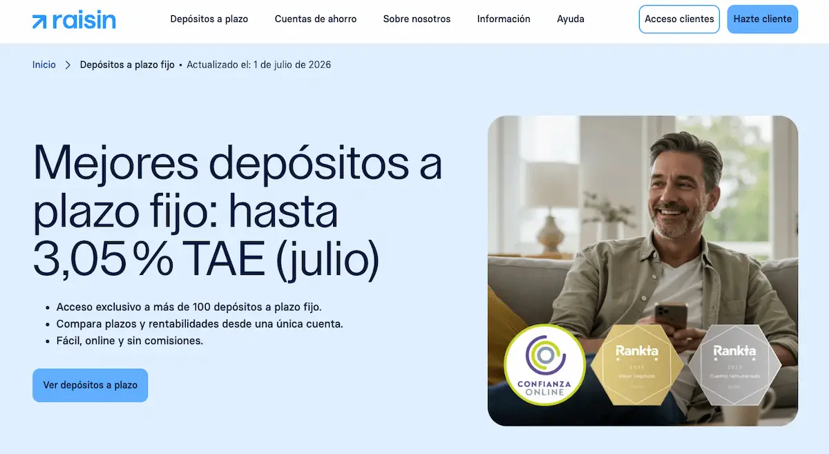 Depósitos raisin julio
