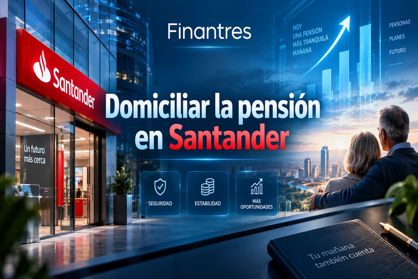Santander domiciliar pensión