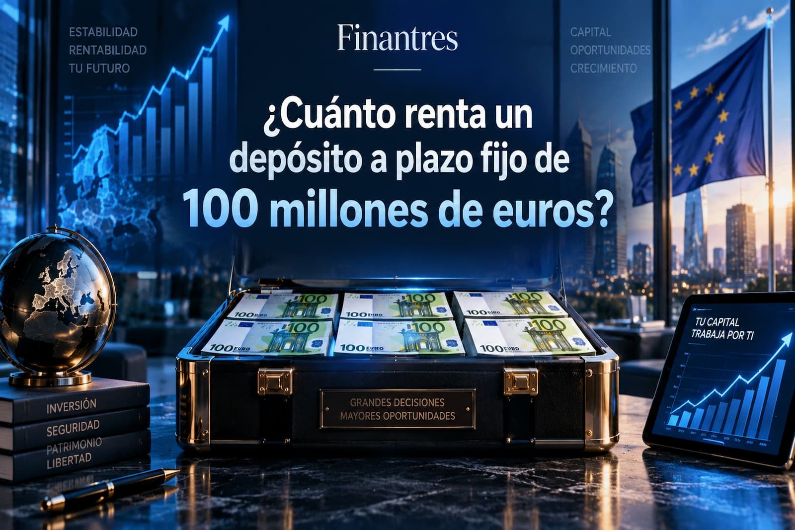 ¿Cuánto renta un depósito a plazo fijo de 100 millones de euros