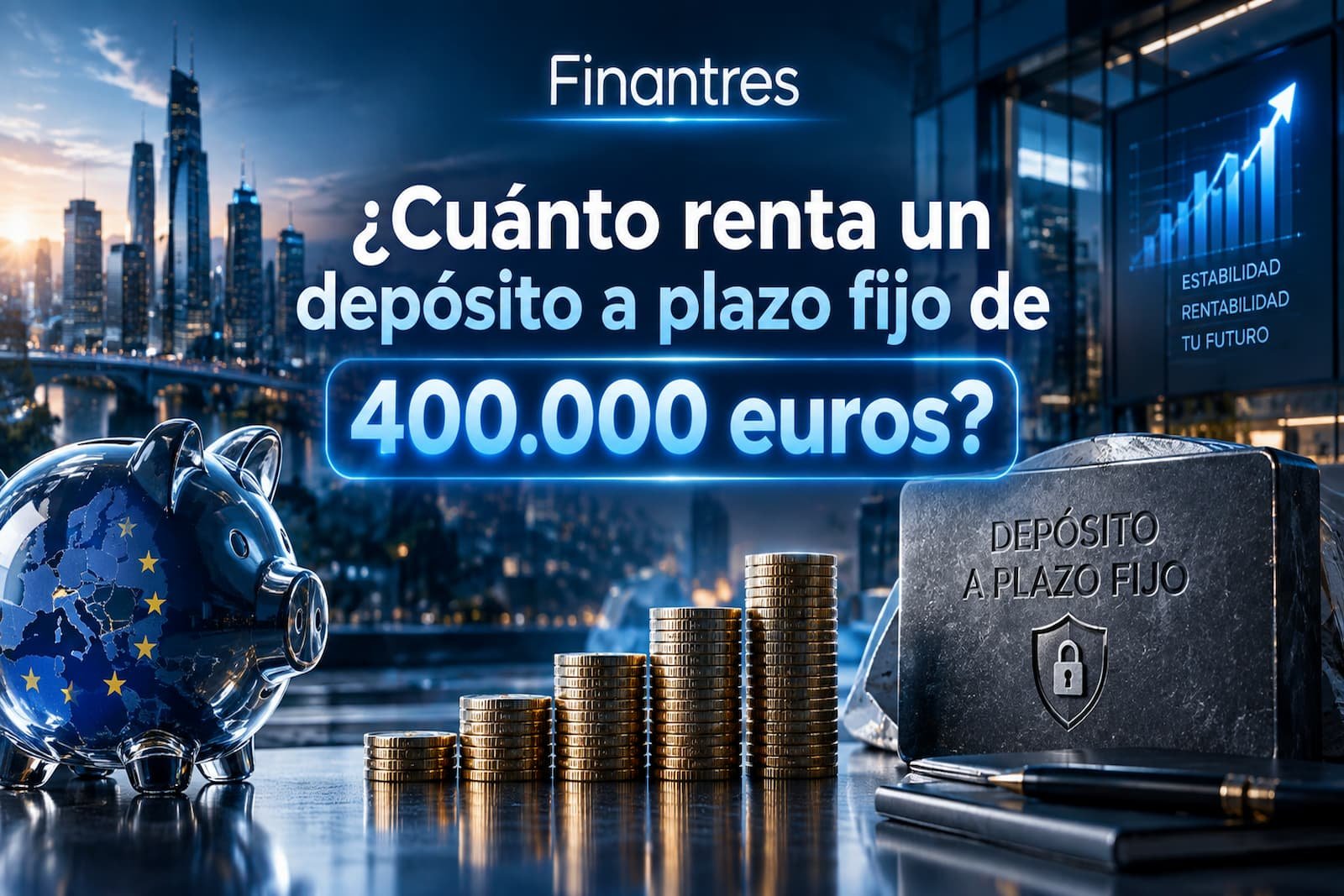¿Cuánto renta un depósito a plazo fijo de 400 000 euros