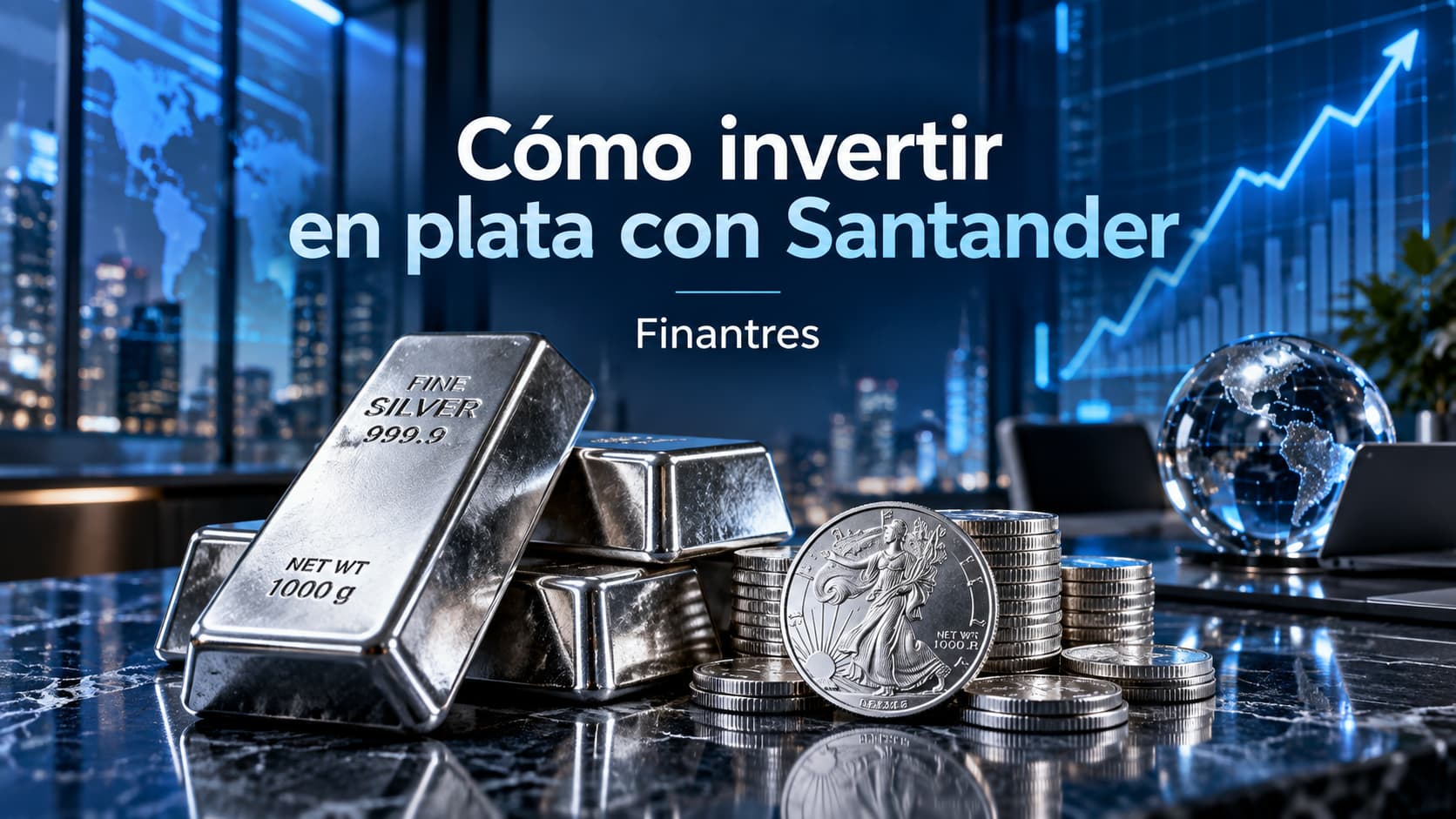 Cómo invertir en plata con Santander