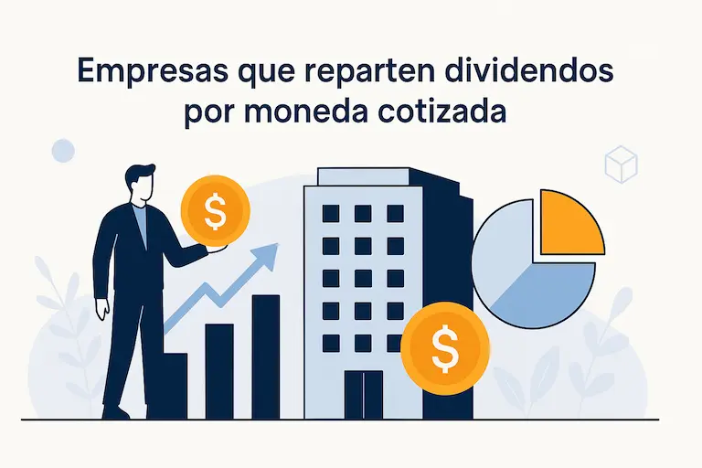Empresas que reparten dividendos por moneda cotizada