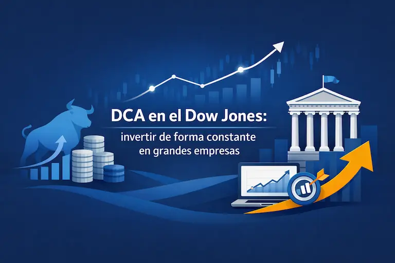 DCA en el Dow Jones invertir de forma constante en grandes empresas