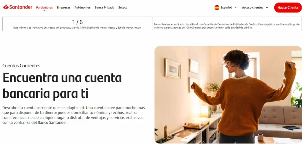 Cuentas Santander Particulares