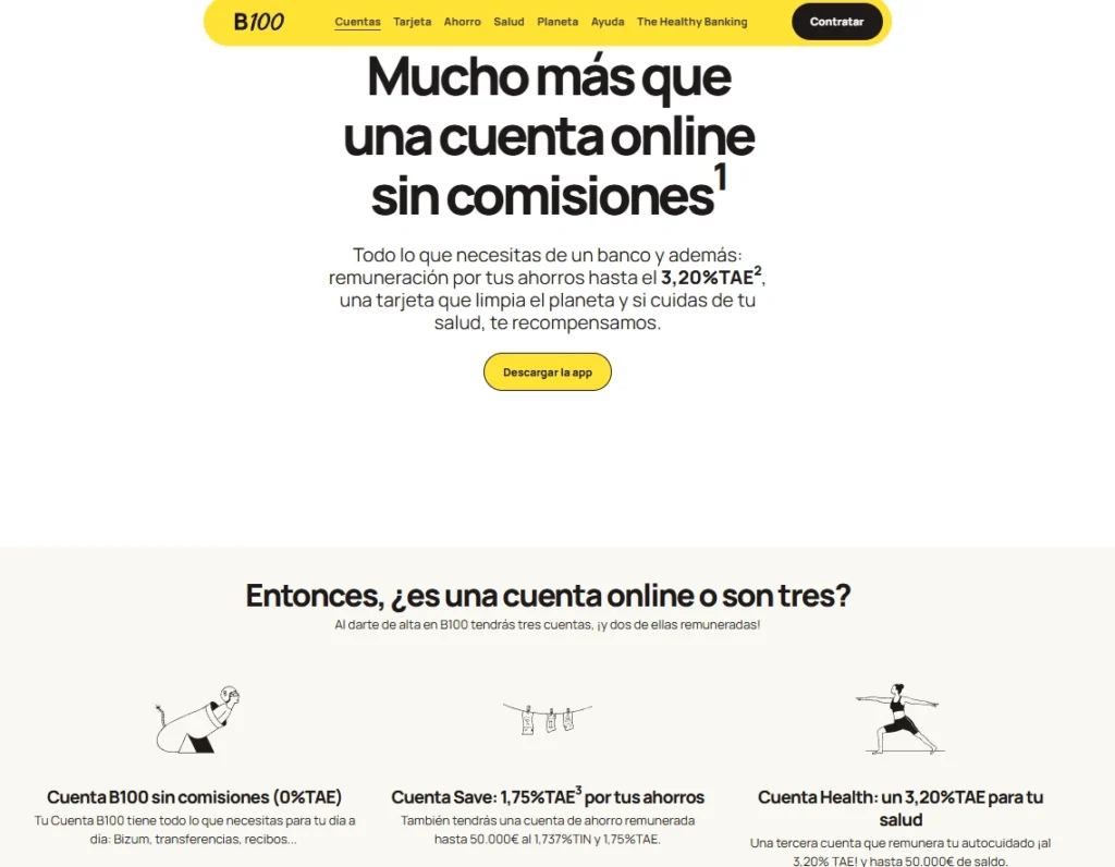 Cuenta online de B100