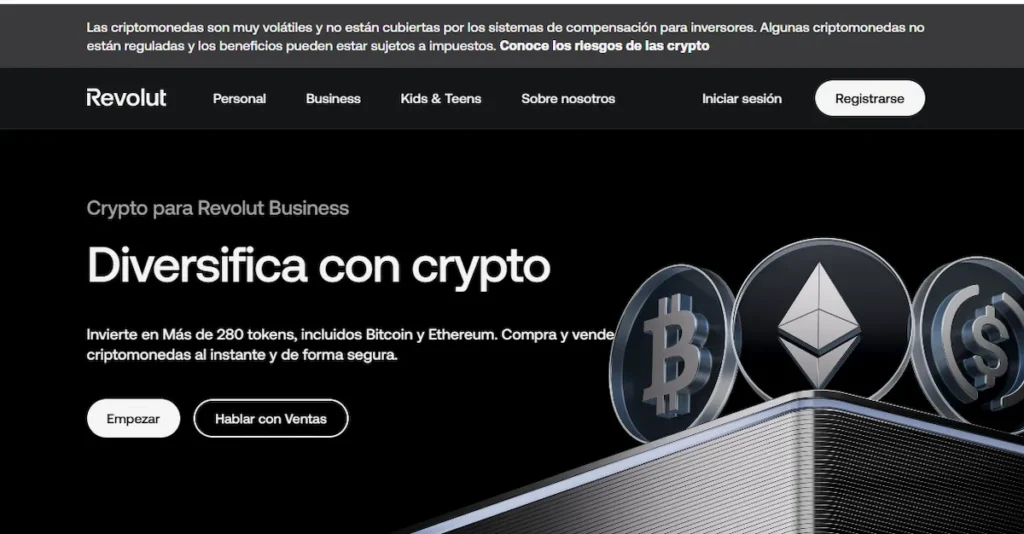 Criptomonedas en Revolut Business