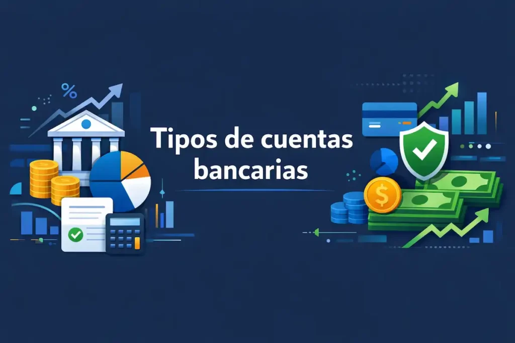 Tipos de cuentas bancarias ilustrados