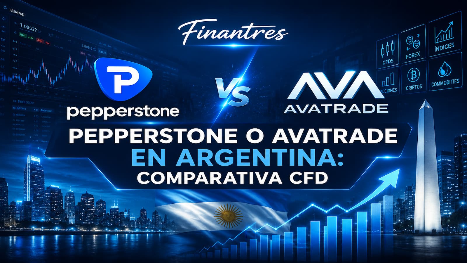 Pepperstone o AvaTrade en Argentina comparativa CFD