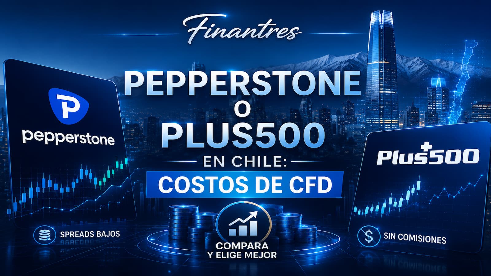 Pepperstone o Plus500 en Chile costos de CFD