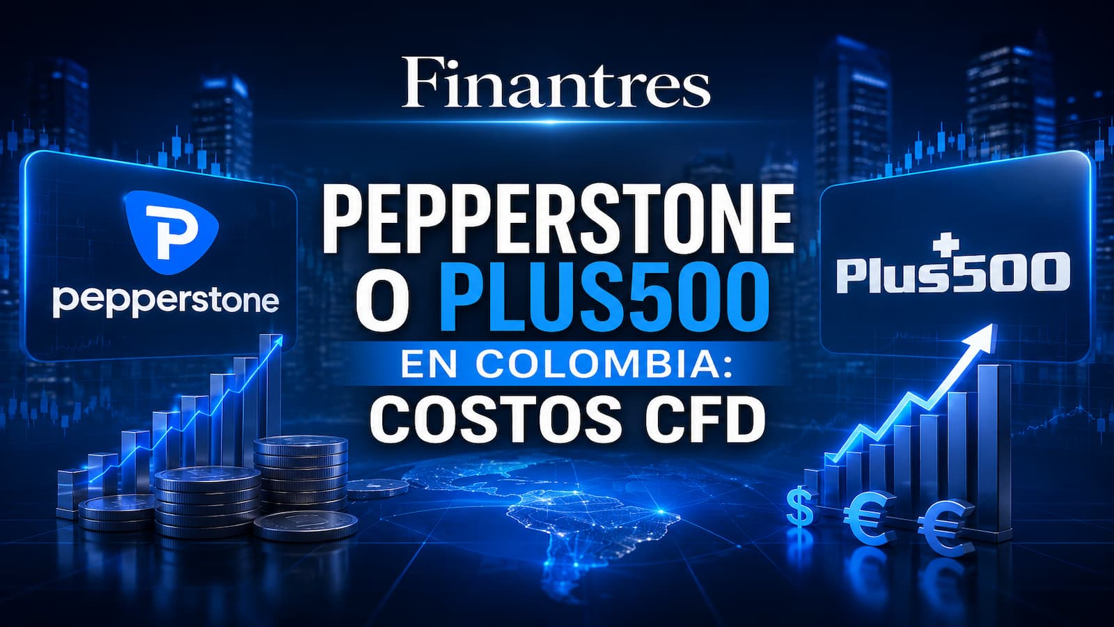 Pepperstone o Plus500: ¿cuál ofrece menores costos de trading de CFD en Colombia?