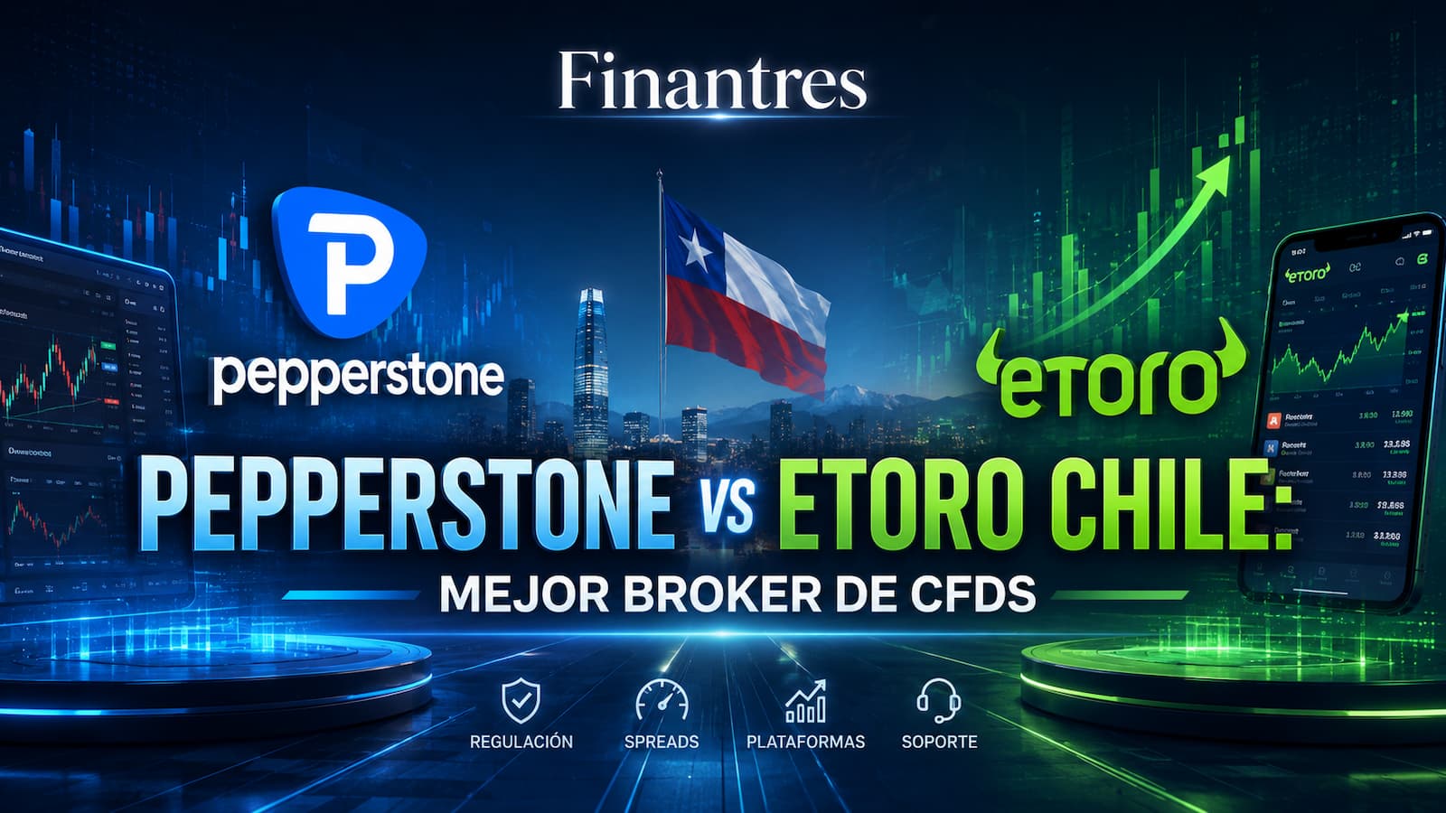 Pepperstone vs eToro en Chile: ¿cuál es mejor para operar CFDs?