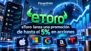 eToro lanza una promoción de hasta el 5% en acciones