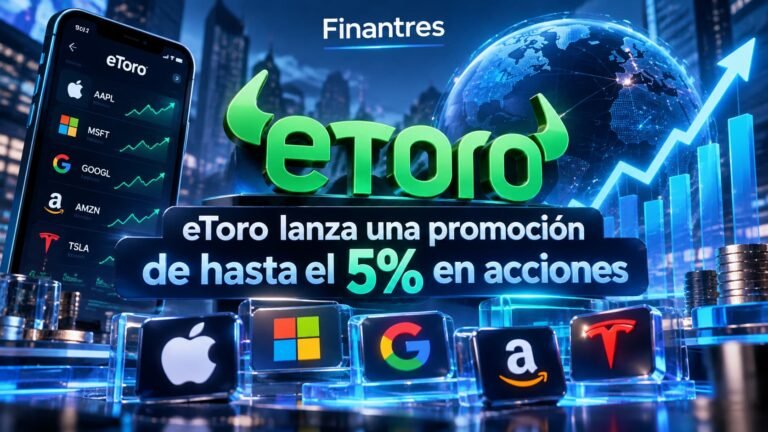 eToro lanza una promoción de hasta el 5% en acciones